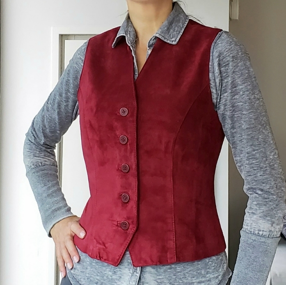 BNWT DANIER Vintage Suede Vest, XS - Picture 1 of 8